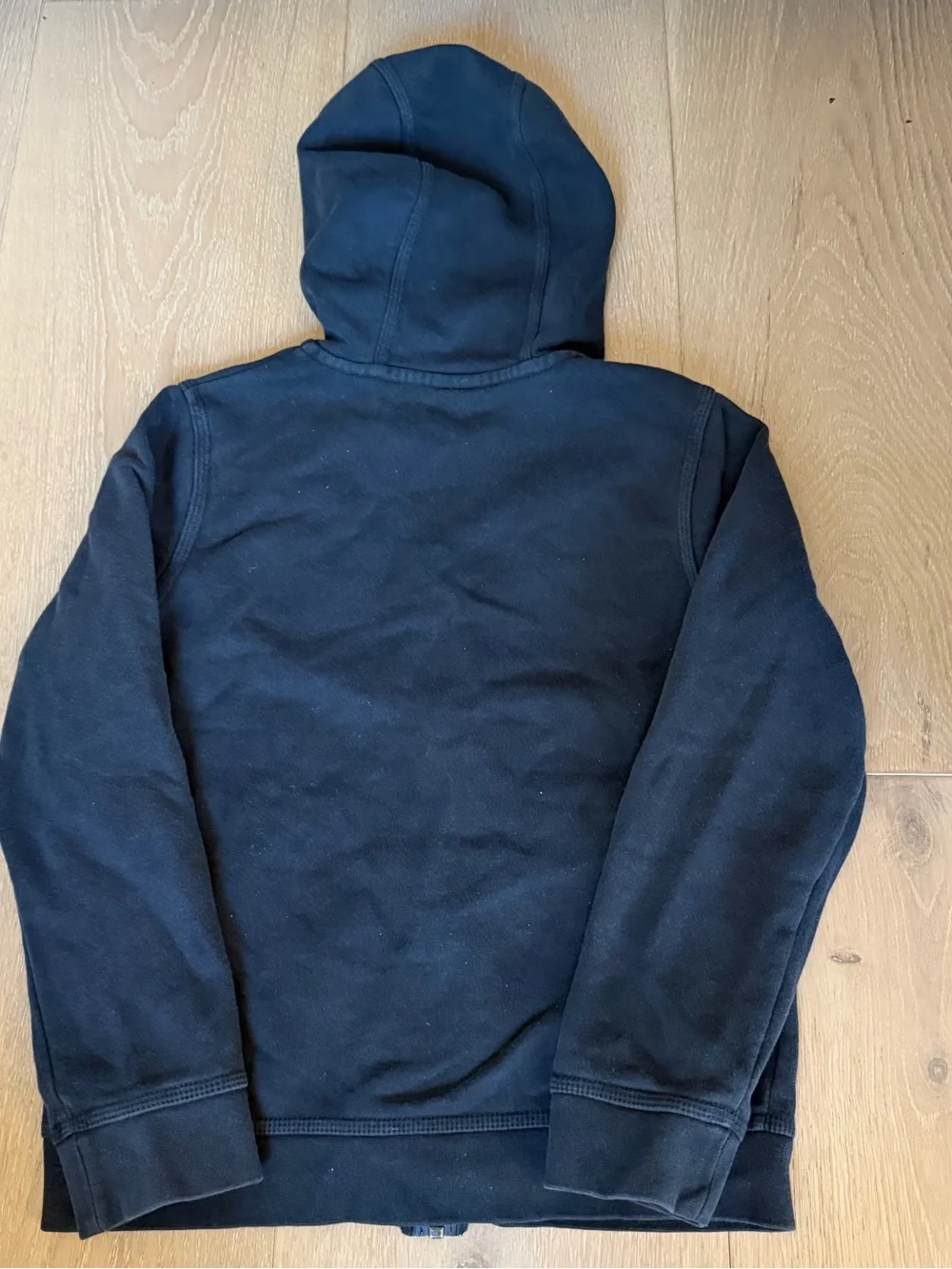 Nike Kids Black Full-Zip Hoodie with White Logo